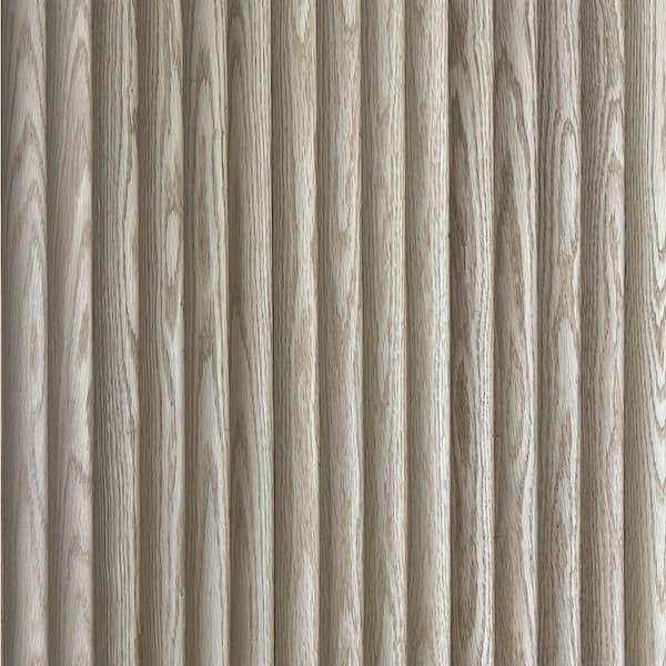 Wall Panelling Rounded Timeline Fluted Solid Oak 1/2 in. x 5.25 in. x 72 in. 15.75 SF ...