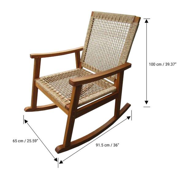 Patioflare PF10015 Eurochord Outdoor Rocking Chair Brown 