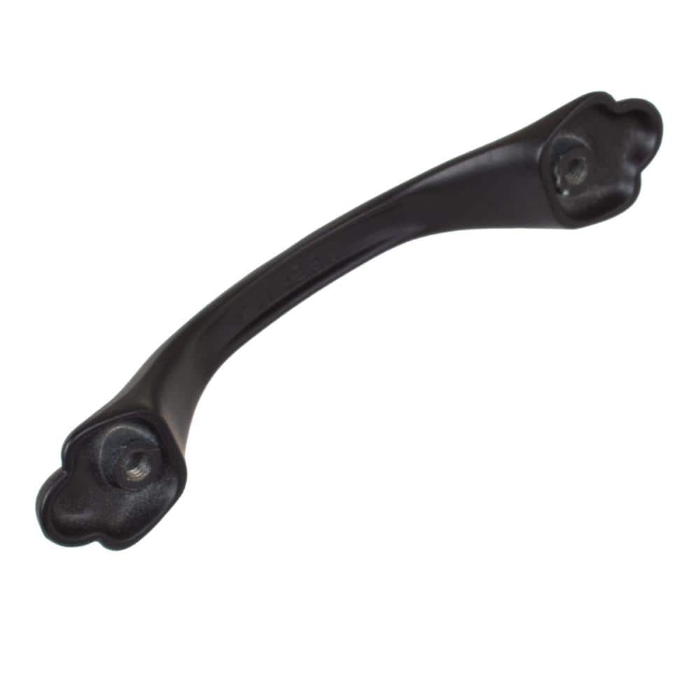 Matte Black Rustic Arch Cabinet Pull with Mounting Hardware