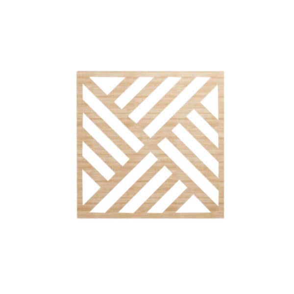 Ekena Millwork 15 3/8 in. x 15 3/8 in. x 1/4 in. Alder Medium Allen Decorative Fretwork Wood Wall Panels (50-Pack)