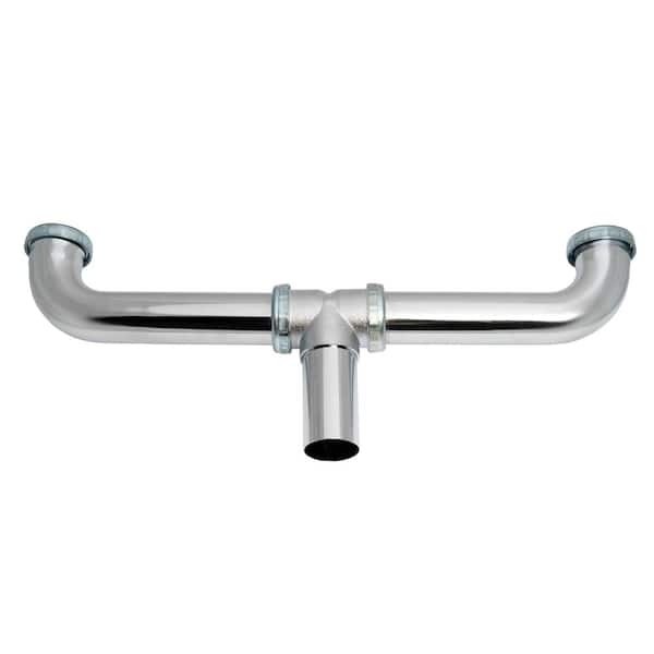 Dearborn Brass 1-1/2 in. x 16 in. Chrome-Plated Brass Slip-Joint Sink Drain Center Outlet Waste