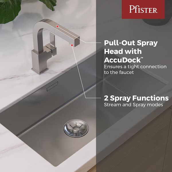 Arkitek Single-Handle Pull-Out Sprayer Kitchen Faucet Stainless Steel