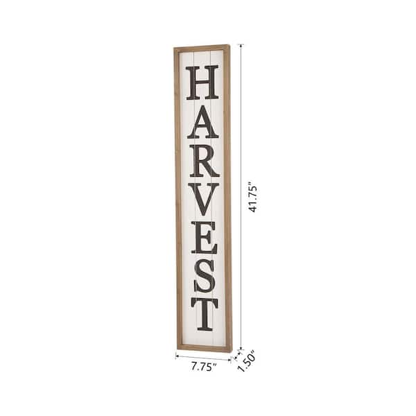Glitzhome 41'' Farmhouse Style Wooden HARVEST Porch Sign Welcome Fall Home Decor 