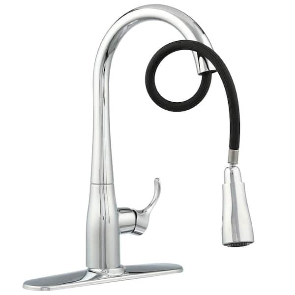 Simplice Single-Handle Pull-Down Sprayer Kitchen Faucet in Polished Chrome