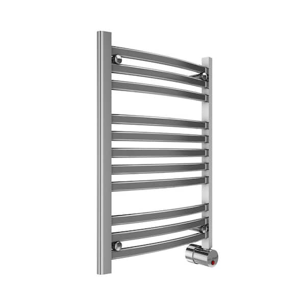 Mr. Steam 11-Bar Wall Mounted Electric Towel Warmer with Digital Timer in Polished Chrome