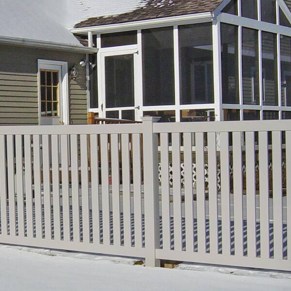 Outdoor Essentials PicketLock 3-in Tan Vinyl Bracket For Vinyl Fence 2-Pack