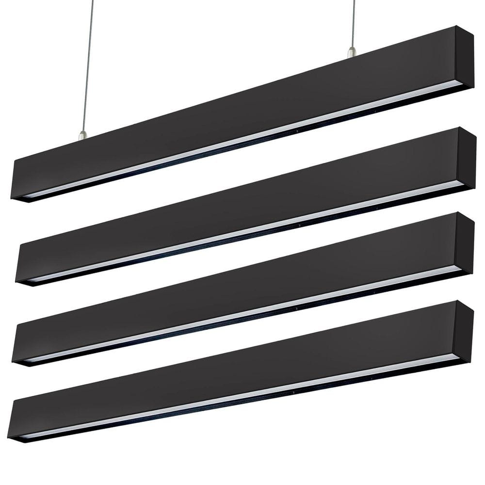 4 ft. 50-Watt Integrated LED Dimmable Black Up and Down Suspended Shop Light 3000K/4000K/5000K Selectable (4-Pack) price history on PriceWatchPro
