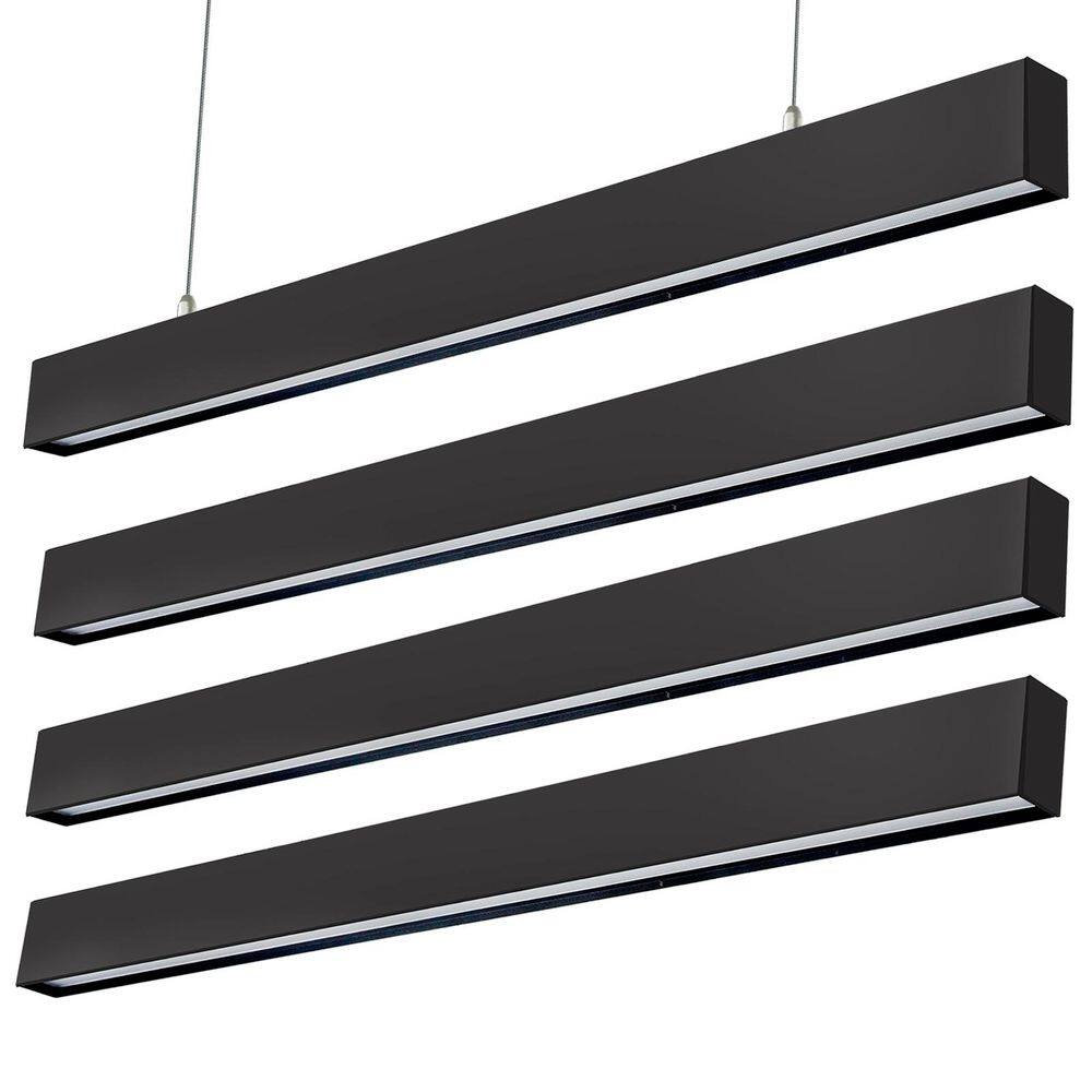 4 ft. 250-Watt Equivalent Dimmable LED Black Linear Up/Down Light Fixture, 3CCT 3000K-5000K Adjustable, 6000LM, 4-Pack price history on PriceWatchPro
