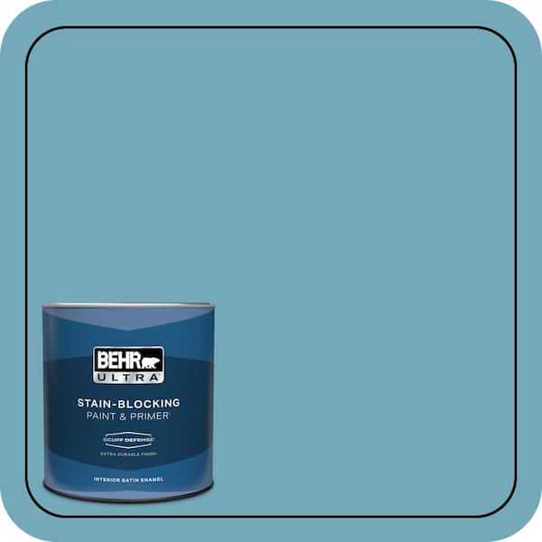 BEHR ULTRA 1 qt. #S460-4 Snowboard Extra Durable Satin Enamel Interior Paint & Primer