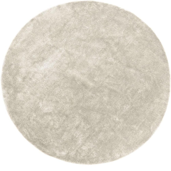 Loni Solid Machine Washable Shag Cream 6 ft. x 6 ft. Area Rug