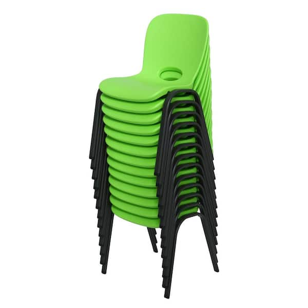 lime green stackable chairs