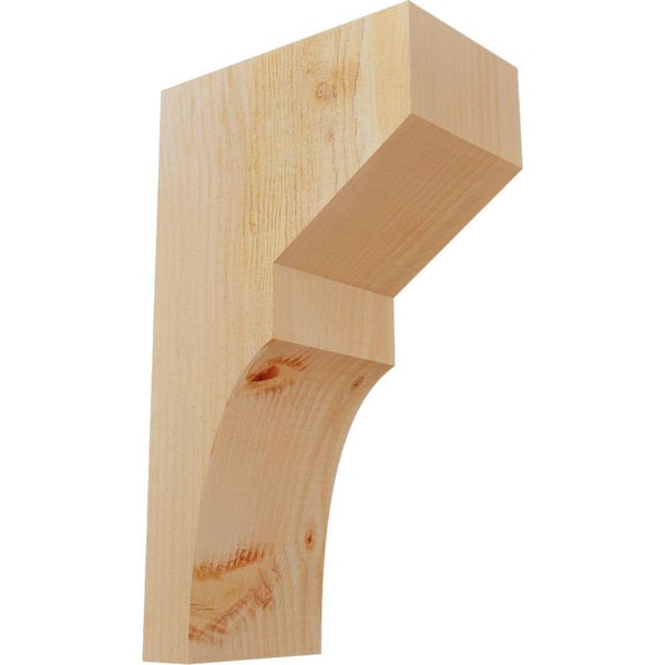Ekena Millwork 6 in. x 10 in. x 18 in. Douglas Fir Monterey Rough Sawn Corbel