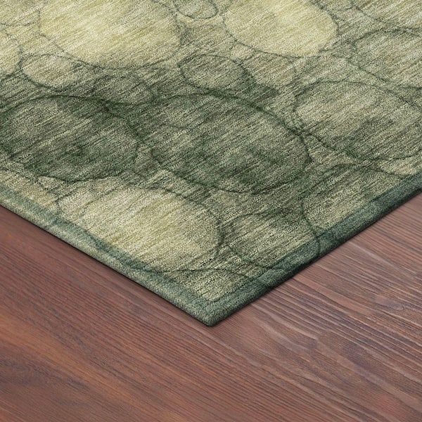 Chantille Machine Washable Indoor/Outdoor Abstract ACN2424 Basil 10 ft. x 14 ft. Area Rug
