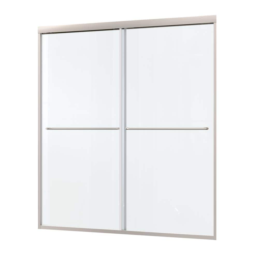 50 in. - 54 in. W x 70 in. H Double Sliding Frame Shower Door in Chrome wit