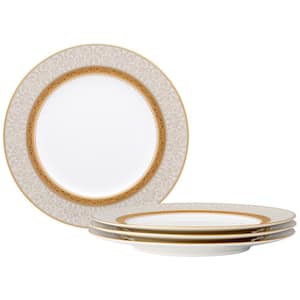 Odessa Gold 9 in. (Gold) Bone China Accent Plates, (Set of 4)