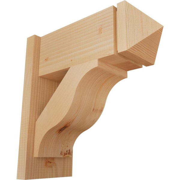 Ekena Millwork 8 in. x 18 in. x 18 in. Fuston Arts and Crafts Smooth Douglas Fir Outlooker