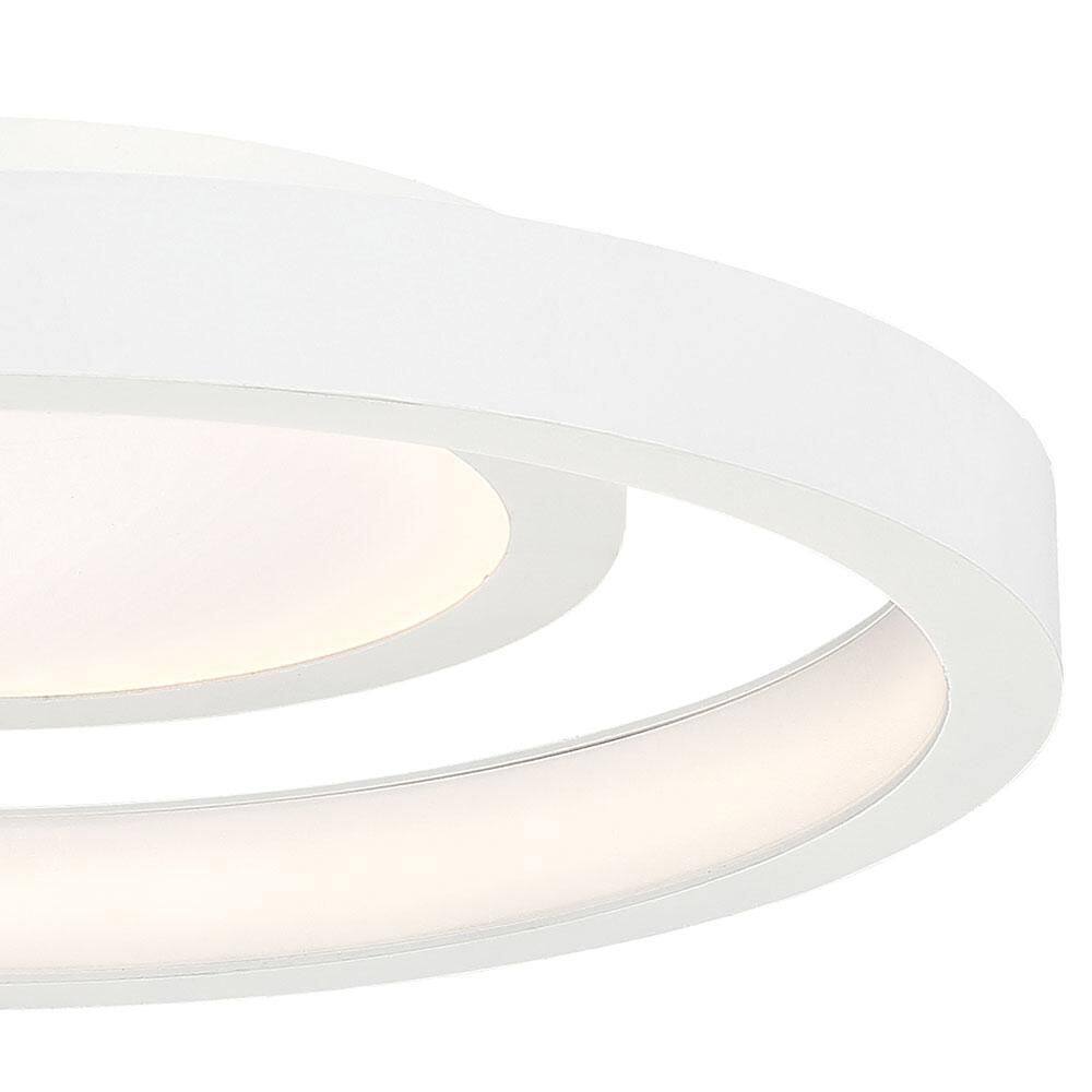 Contemporary White Glass 14" LED Ceiling Light for Indoor/Outdoor