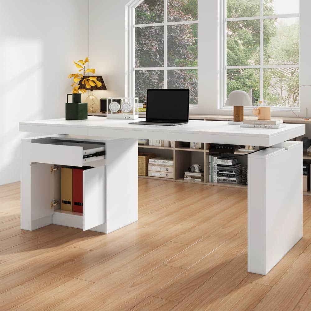 L-Shaped Adjustable Height Desk - rated 3.3333 stars from 18 reviews