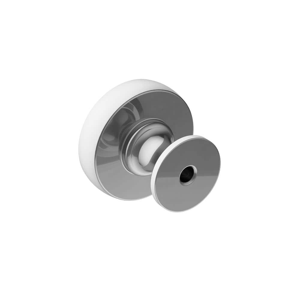 Polished Chrome Round Cabinet Knob with Mounting Hardware
