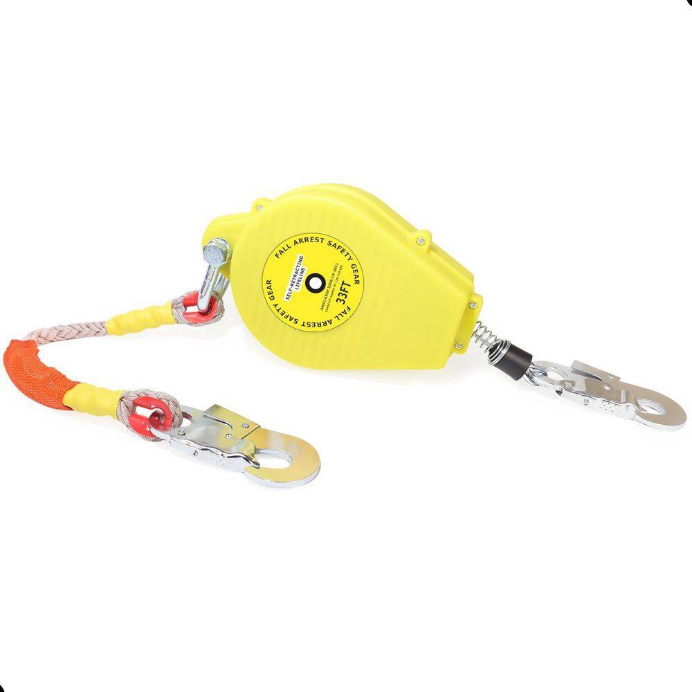 33 ft. Self Retracting Lifeline Fall Arrest Protection Dual Alloy Steel Hook Wire Rope Heavy Duty Safety Lanyard price history on PriceWatchPro