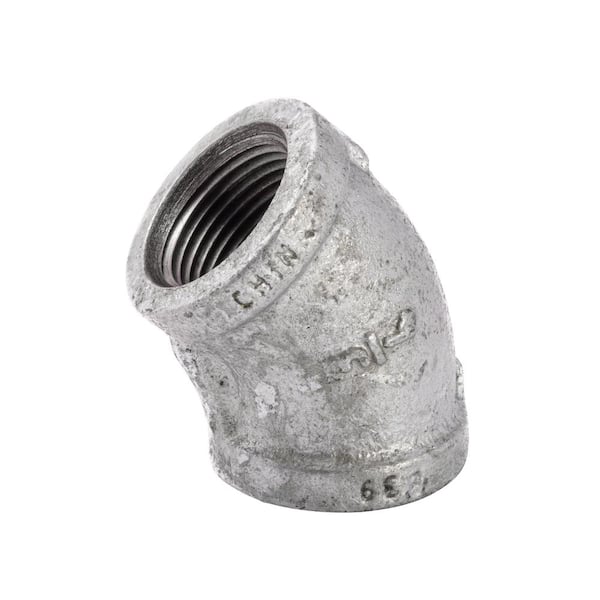 3/4 in. Galvanized-Malleable Iron 45 Degree FPT x FPT Elbow Fitting