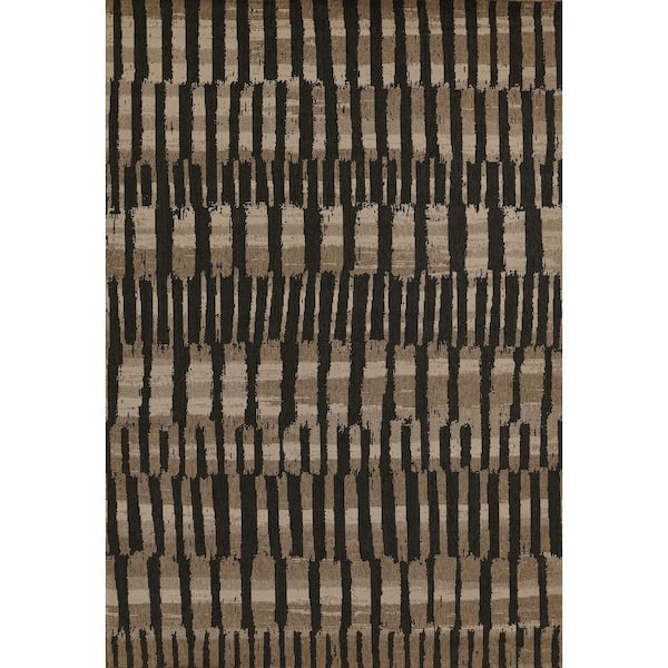 Momeni Baja Brown 4. ft X 6 ft. Geometric Easy Care Area Rug