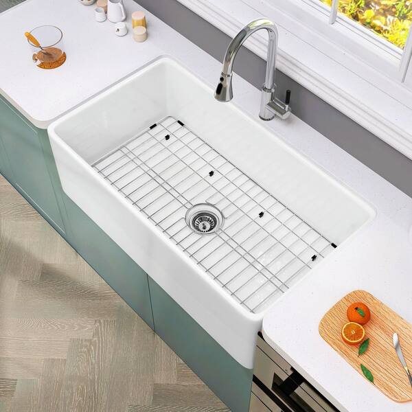 24 Florence Fireclay Single-Bowl Kitchen Sink