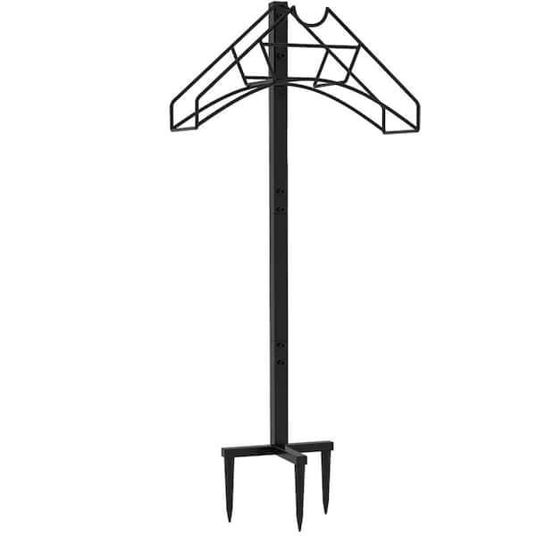 Freestanding Heavy Duty Metal Garden Hose Storage Stand Rack with High Stability for Yard Lawn Outdoor Use