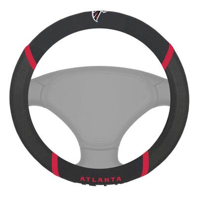 NFL - Atlanta Falcons Embroidered Steering Wheel Cover in Black - 15in. Diameter