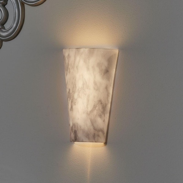 It S Exciting Lighting Series Stone Indoor Outdoor Led High Gloss Battery Operated Wall Lantern Sconce Iel 2488g The Home Depot - Battery Powered Wall Lights Indoor