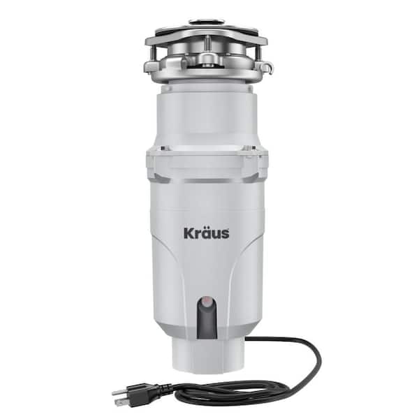 WasteGuard 1/3 HP Continuous Feed Garbage Disposal with Ultra-Quiet Motor for Kitchen Sink
