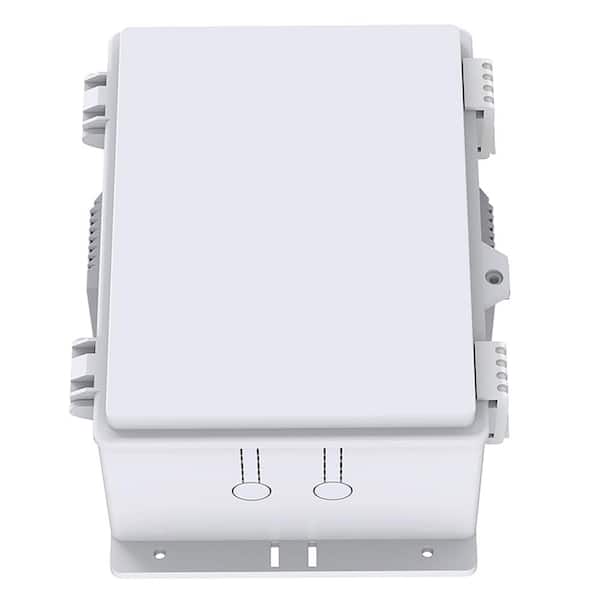 8 in. x 5.1 in. x 11 in. Outdoor Electrical Junction Box Enclosure with Fan and Thermostat Mounting Plate and Hinged Lid
