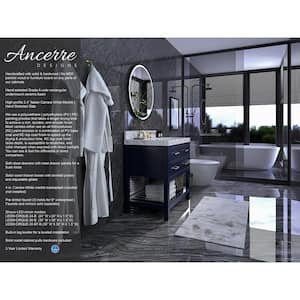 Elizabeth 36 in. W x 22 in. D Vanity in Heritage Blue with Vanity Top in Carrara White with White Basin