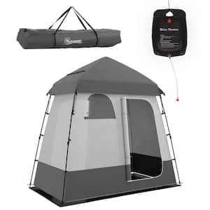 2-Person Taffeta PE Outdoor Portable Shower Tent, Dressing Changing Room