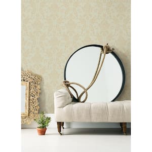 Antonella Gold Scroll Wallpaper Sample