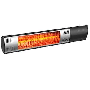1,500-Watt Patio Heater, Infrared Outdoor Heater with Remote Control, Wall Mounted for Courtyard, Garage and Greenhouse