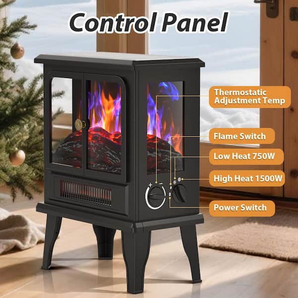 Runesay 1500-Watt Freestanding Black Electric Utility Convection