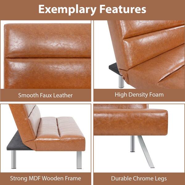 Faux leather chair discount bed