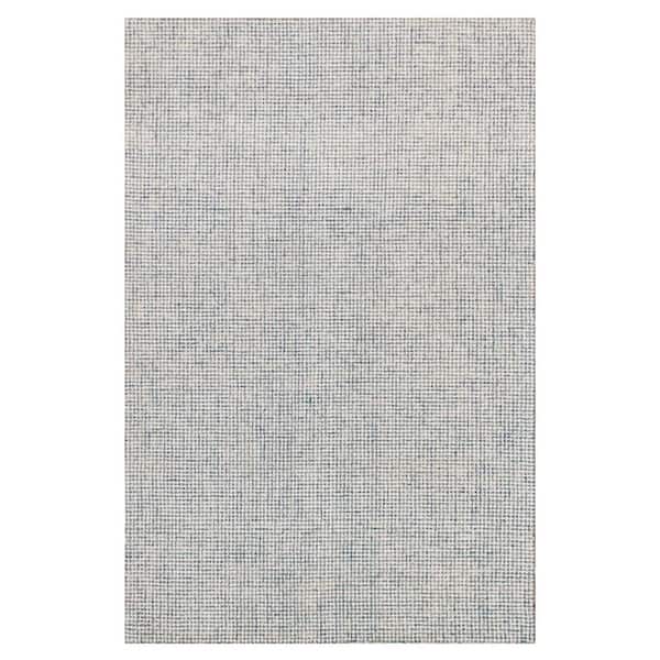 LR Home Charlie Teal/Cream 9 ft. x 12 ft. Contemporary Grid Handmade Indoor Area Rug