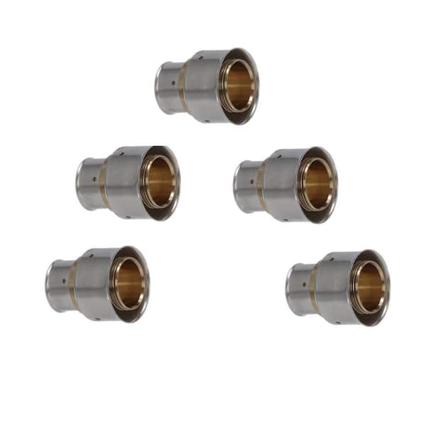 Viega PureFlow 1 in. x 1-1/2 in. Press Zero Lead Bronze Coupling (5-pack)
