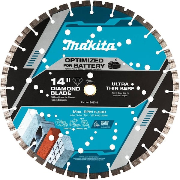 80V max (40V max X2) XGT Brushless 14 in. Power Cutter Kit with 4 Batteries (8.0Ah) with 14 in. Diamond Blade, Segmented