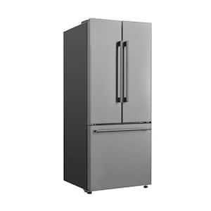 29 in. W 16.0 cu. ft. French Door Refrigerator in Stainless Steel, Ice Maker