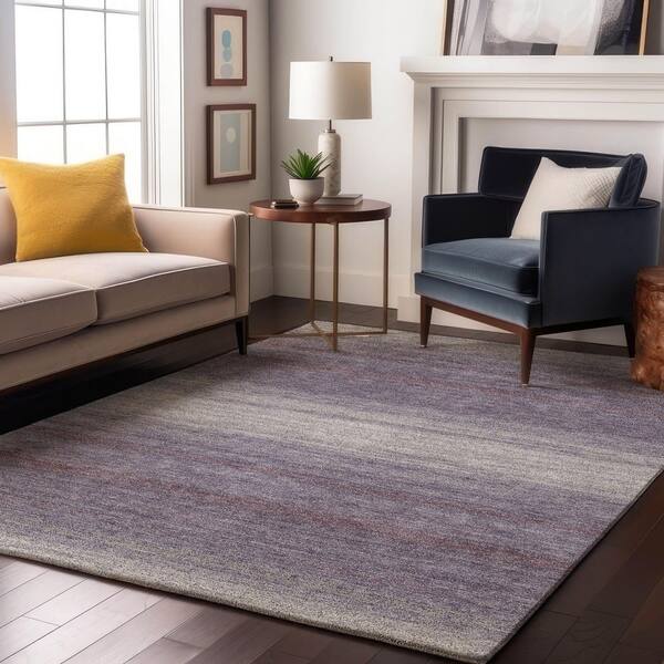 Mayfield Premium Machine Washable Abstract AMF1033 Lavender 10 ft. x 14 ft. Area Rug