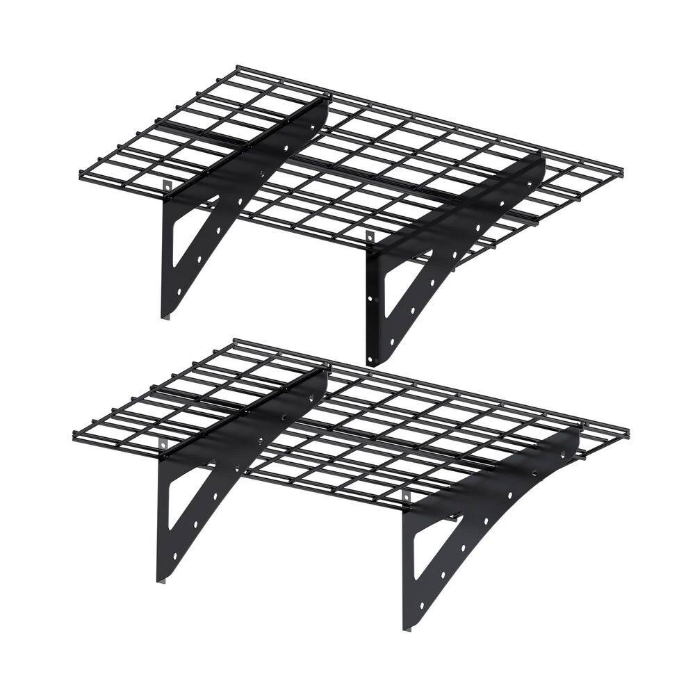 View of GQB Wall Mounted Metal Shelving Heavy Duty Storage Wall Shelf ...