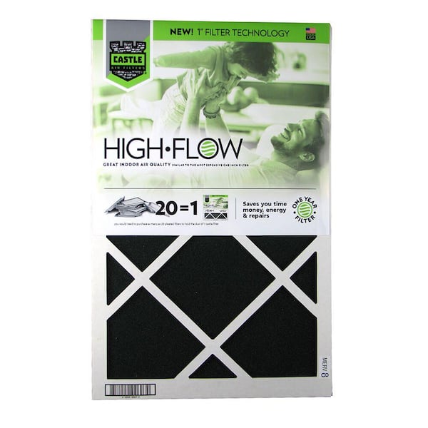 Castle Filters Castle Filter  16  x 25  x 1   High Air Flow  FRP 8 - 1 Year Air Filter