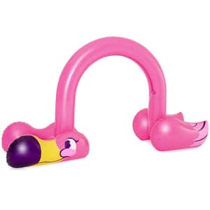 H2OGO! Pink PVC Jumbo Pink Flamingo Inflatable Outdoor Kids Water Sprinkler Arch