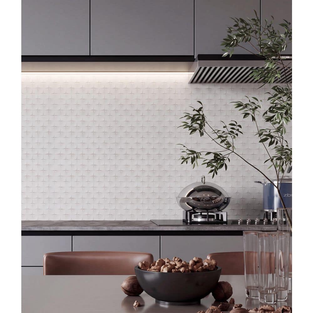 Venice Deco White 4 in. x 4 in. Matte Ceramic Wall Tile Sample price history on PriceWatchPro
