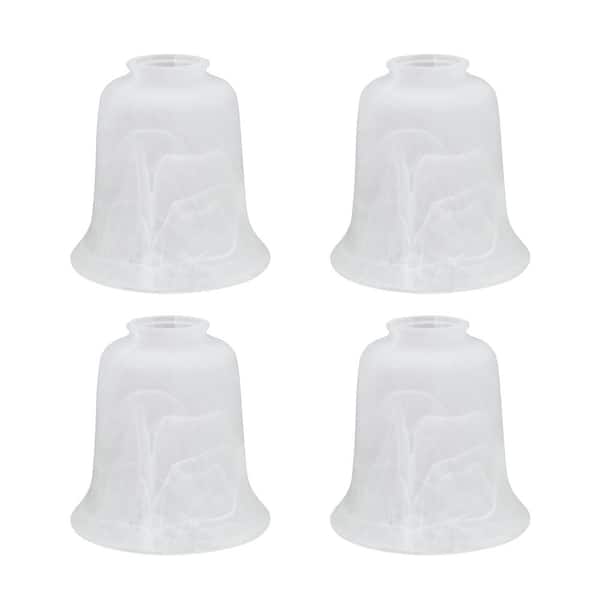 5-1/4 in. Alabaster Bell Shaped Ceiling Fan Replacement Glass Shade (4-Pack)