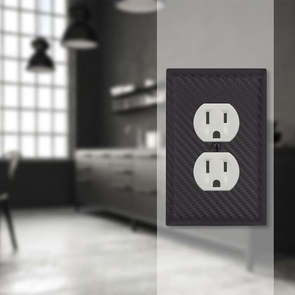 Black 2-Gang 1-Duplex/ 1-Single Wall Plate (1-Pack)