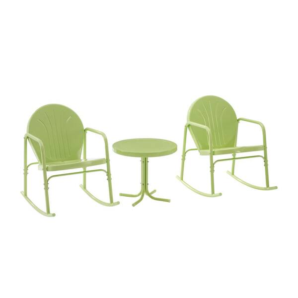 CROSLEY FURNITURE Griffith Key Lime 3-Piece Metal Patio Conversation Set